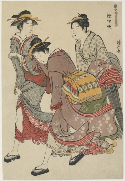 Entertainers of Tachibana-cho, 1782 by Torii Kiyonaga